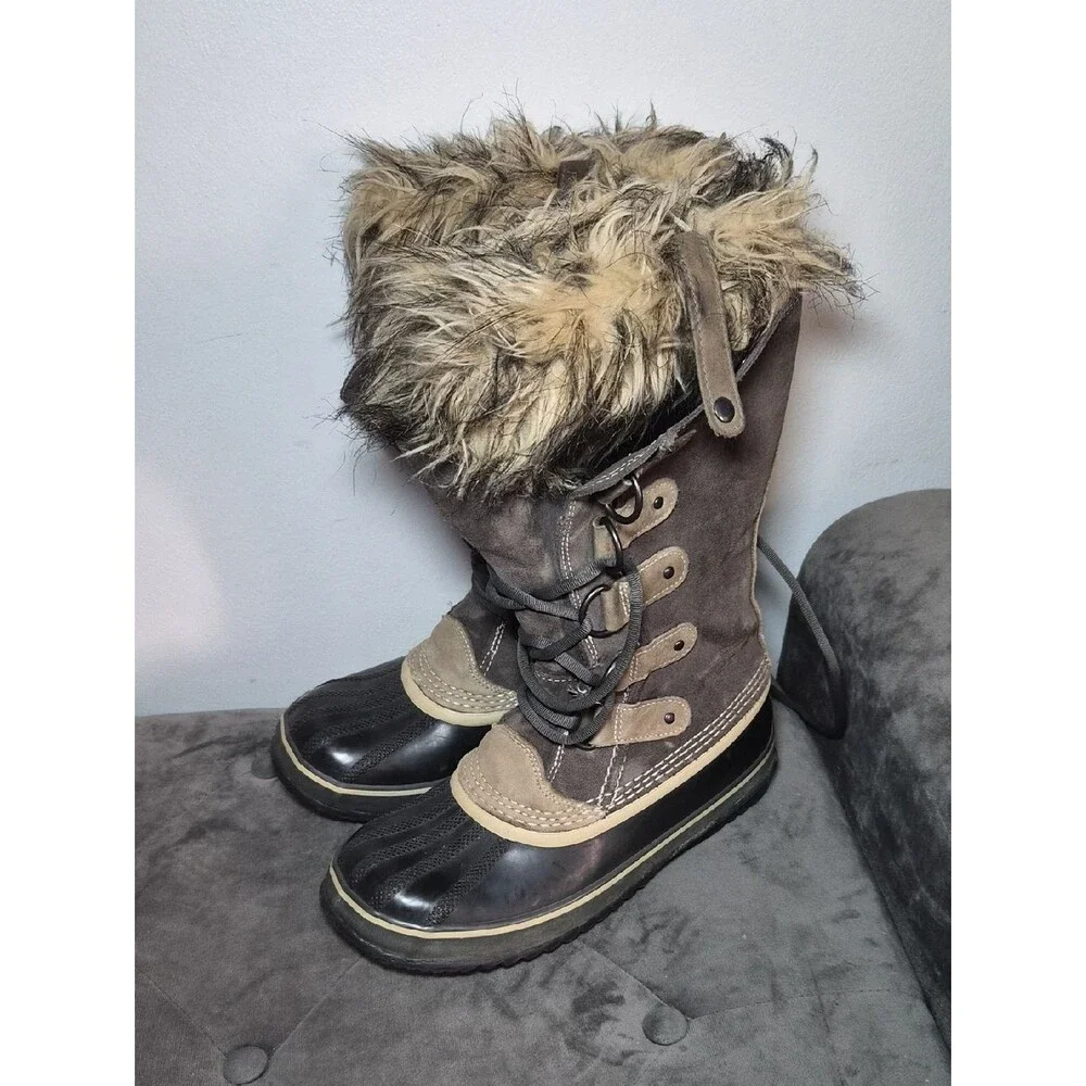 Sorel Joan of Arctic Brown Suede Waterproof Boots | Women’s Size 7
